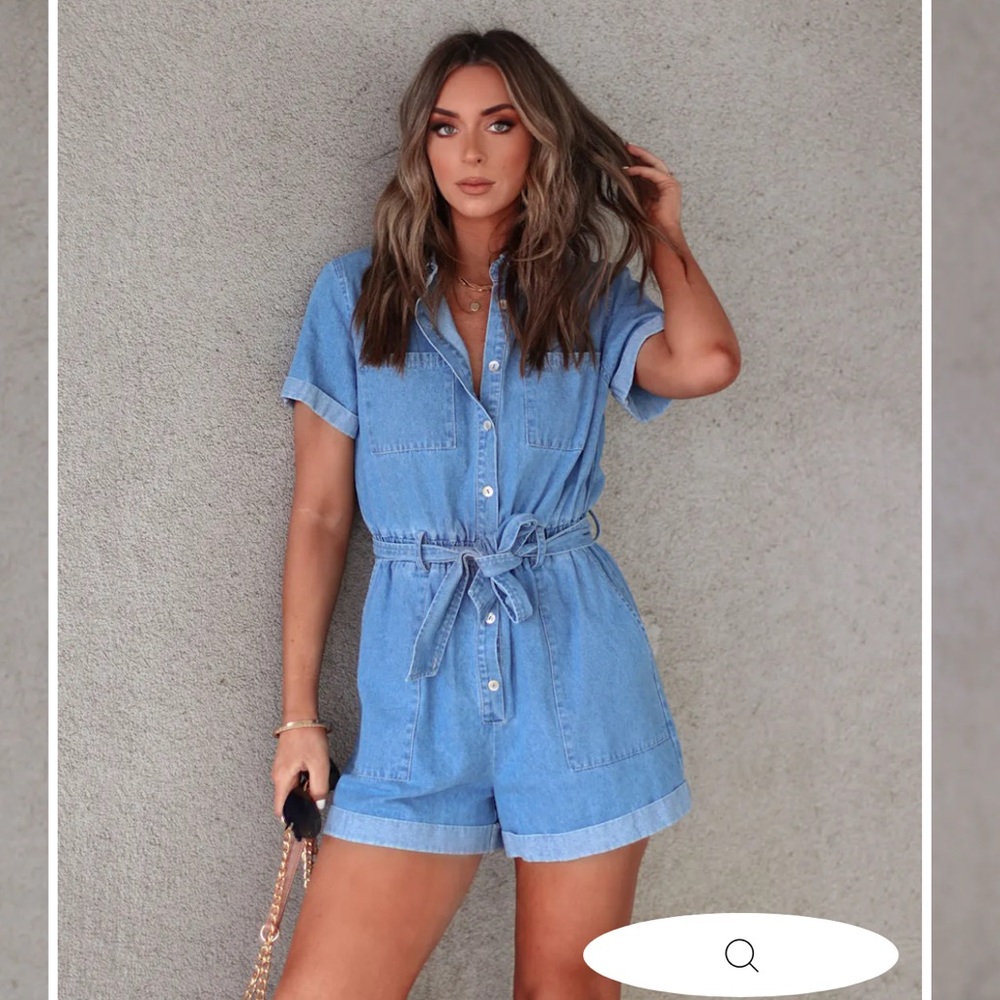 Denim romper